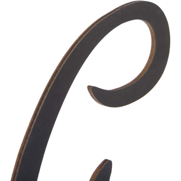 Wood Panel Deco Trefamilie 3D Veggmaleri i Tre, Umalt Trefamilie i Tre (Svart, 38 cm x 16 cm x 0,3 cm)