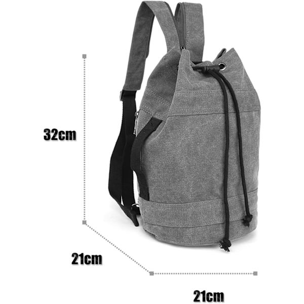 Canvas Reiseduffel, Reisevesker Over natten Weekendvesker Carry On Skulder Tote Bag Ryggsekk grey M