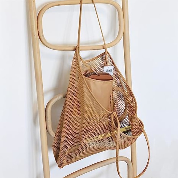Mesh Beach Tote Damväskor Axelväska
