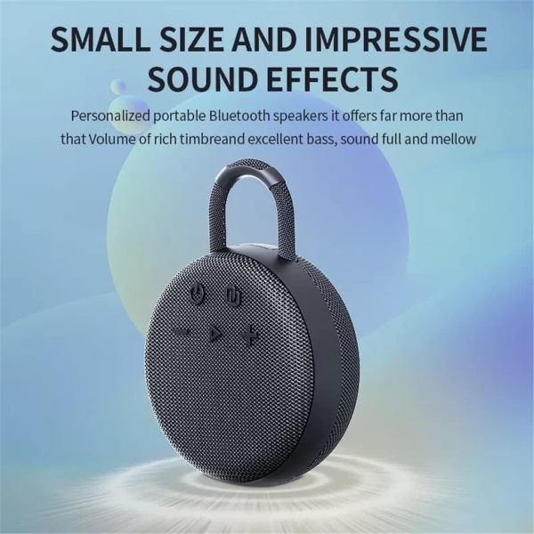 5W bärbar - kompatibel högtalarbas med subwooferhögtalare Vattentät stereoljudspelare