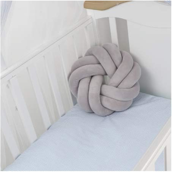 Kuleballpute - Håndlaget kuleballpute plysj lurpute dekorativ lekepute for soverom sofa bil kontor reise Dia.30 grå