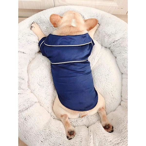 Hunde Pyjamas Tøj Silke Bløde Skjorter Homewear Hvalp Pyjamas til Små York Bulldog Katte