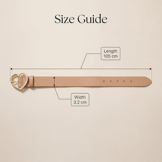 Teksturert PU-belte med perle-aksentert oval spenne - Slank midjedefinerende stropp for kvinner, justerbar passform for kjoler, jeans, khaki Khaki