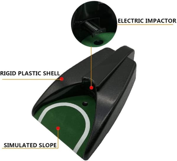Automatisk golfputterkopp, golfreturmaskin för träning, vinter inomhusutrustning för hemmagolfputthål