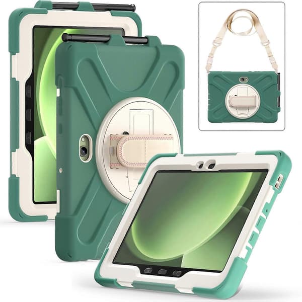 För Samsung Galaxy Tab Active5 Pro Ställfodral TPU PC Silikon Tablet Skydd med Axelrem