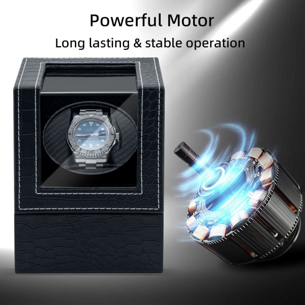Automatisk Watch Winder Box PU Quad Single Automatisk Watch Display Storage Armbandsur