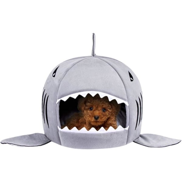 Indoor Pet House Bed for Small Dog and Cat Portable Foldable Shark 2 in 1 Nest Sofa Warm