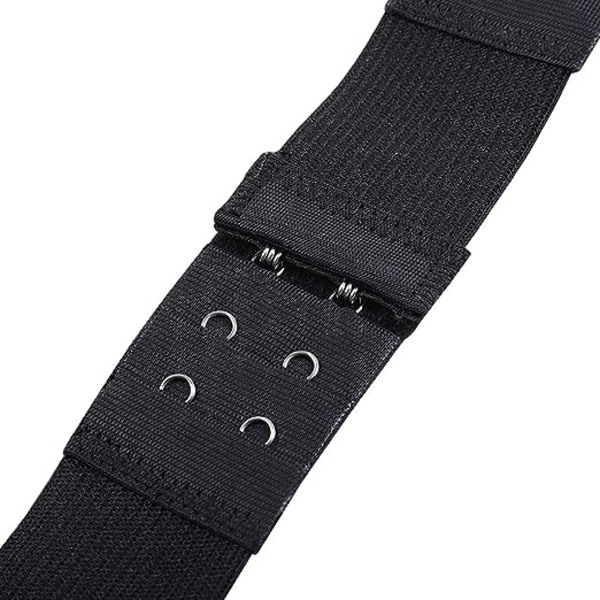 BH-förlängare, set med 6 damers bröstremmar förlängare elastisk förlängare set 3 rader x 2 krokar, hudfärg, vit, svart