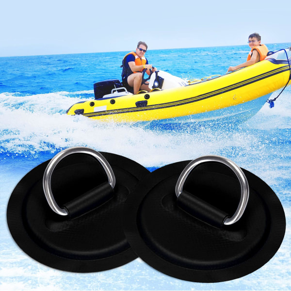 6-pack rostfritt stål D-ring-lapp för uppblåsbar båtkajakjolle SUP