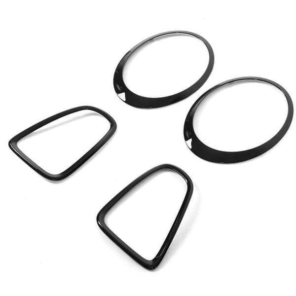 Frontlykter Frontlykteramme & 2 Baklykter Gloss Sort Erstatning for Mini R56, R57, R58, R59 S JCW 2007-2015