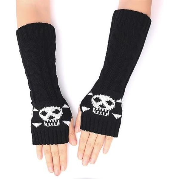 Sormikkaat Punk Skull Kädenlämmitin Cosplay Kirjoittamiseen Ajoon