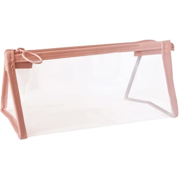 Clear Pencil Case See Through Pencil Case (Pink)