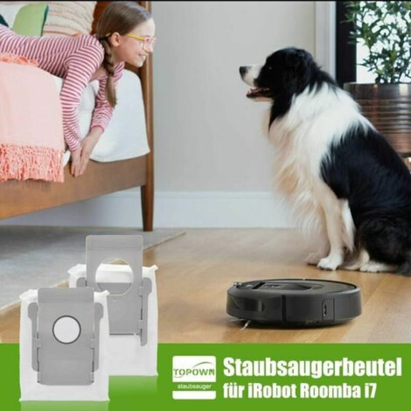 10-pakning Irobot Roomba i7-pose, erstatningsstøvpose til iRobot Roomba i7 i7+ / i7 Plus E5 E6 E7 S9 S9+ støvsuger