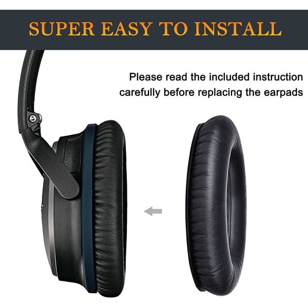Profesjonelle øreputer for Bose-hodetelefoner, erstatningsputer for QC35 QC15 QC25 øreklokke-serie