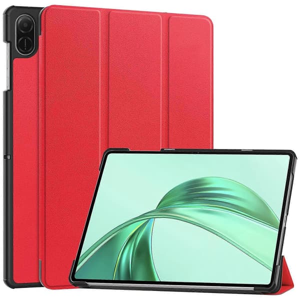 Honor Pad X8a Kotelo Pudotussuoja Nahkainen Jalusta Tablettikotelo - Punainen