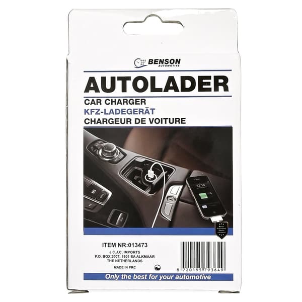 Biloplader USB + USB-C 12-24 V