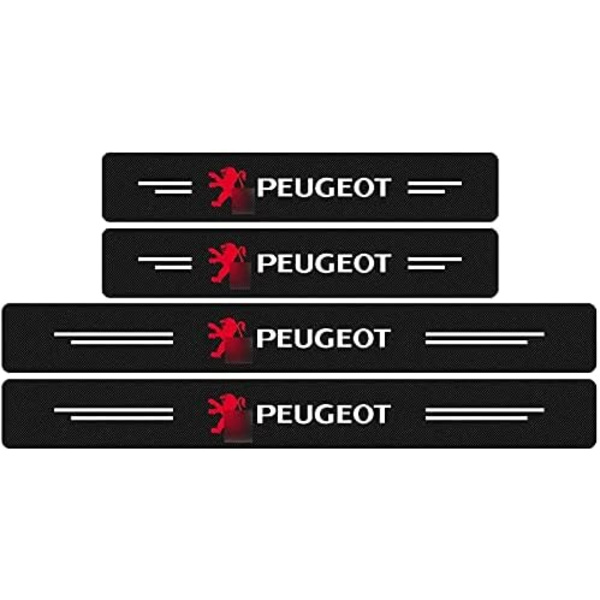 4 st kolfiber trösklar till bil, kolfiber trösklar, för Peugeots 107 108 206 207 308 307 508 3008, bilstyling tillbehör för trösklar