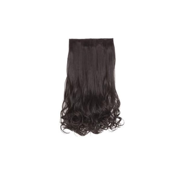 Clip-on hiustenpidennykset suorat tai kiharat synteettikuidusta - 70 cm Curly - Black