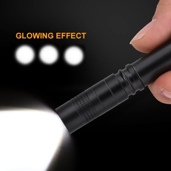 2 stk. LED-pennelys Pennelys, Super Bright Mini Lommelygte, Taktisk Lommelygte, Lommelygte med Klips,