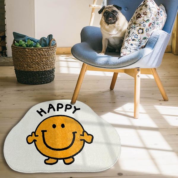 Badrumsmatta med smiley-ansikte, söt badrumsmatta, tecknad badrumsmatta, mjuk duschmatta, 40*60cm