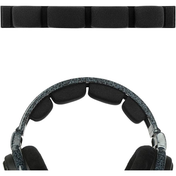 Stoffhodebåndspute kompatibel med Sennheiser HD600, HD580, HD650, HD660 S hodetelefoner Erstatning hodebånd/hodebandspute (svart)