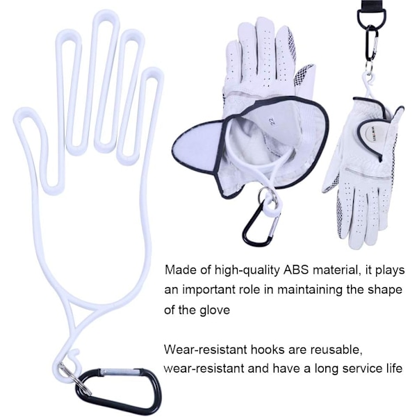 2 stk. Golfhandskeholder / Tørrer / Bøjle / Strækker Plastik Sportshandskeholder