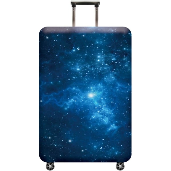 Bagagebeskyttelse, Vaskbart Beskyttende Kuffertbetræk - Rejse Elastisk Spandex Kuffertbeskytter med Bagagemærke Passer til 29 til 30 Tommer Milky Way S