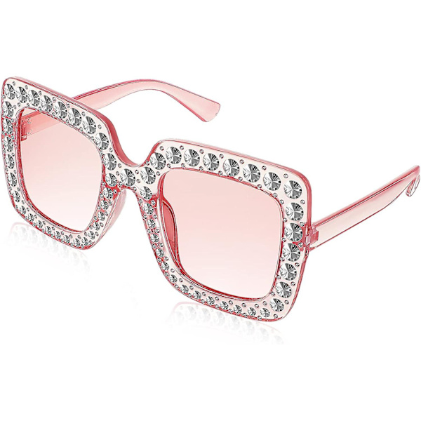 Överdimensionerade solglasögon med strass för glamorösa looks