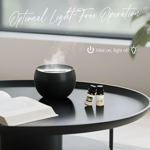 Flammediffuser for eteriske oljer, 150 ml brannaromaterapi eterisk oljediffuser, liten ultralyd kjølig tåkeluftfukter