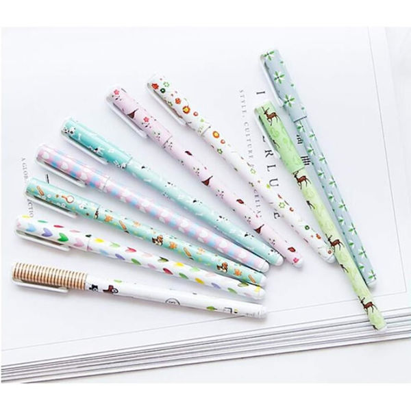 10 stk. søde farvepenne til kvinder Toshine farverige gelpenne flerfarvede penne til Bullet Journal-skrivning Roller Ball Fine Point-penne D Multicolored