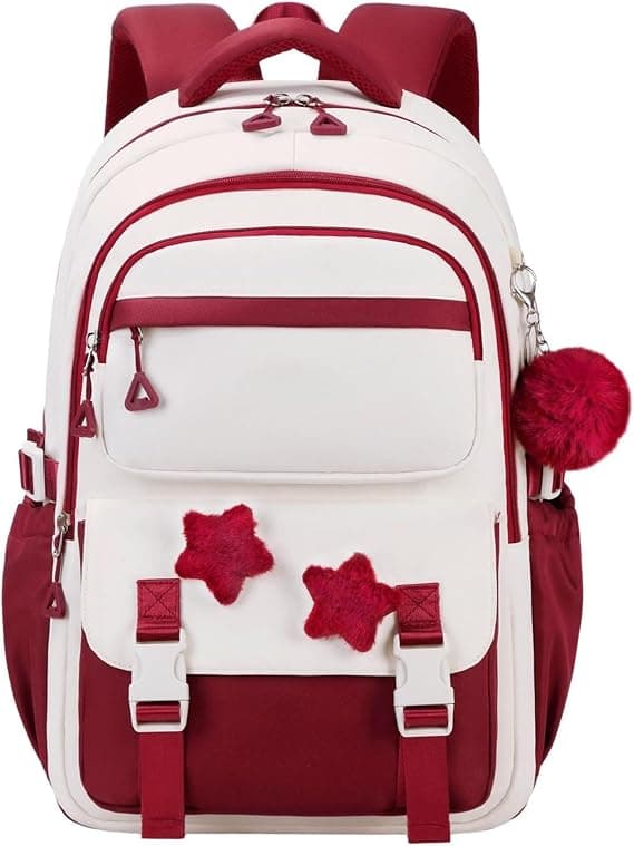 Ryggsäck för barn Skolväska Kapacitet Studentväska Casual Daypack (röd) red