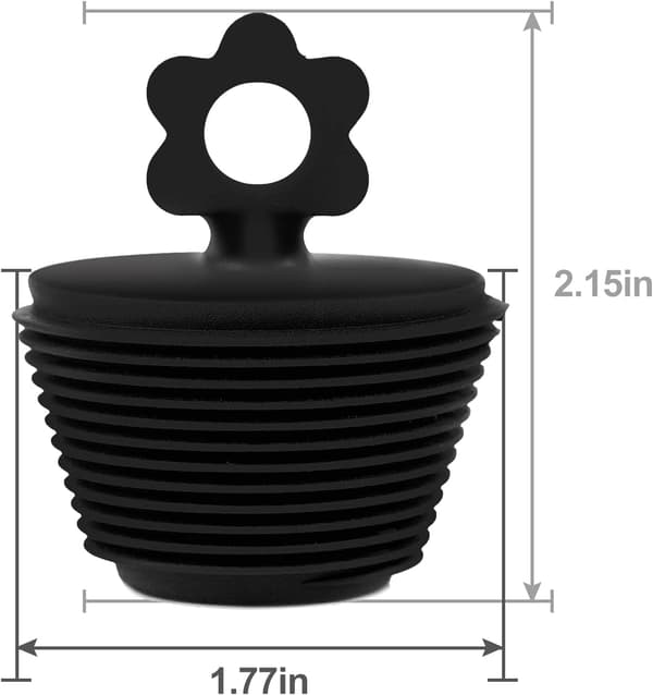 2-pakning Universal Badekarplugg, Silikon Badekarpropp, Badekaravløpspropp