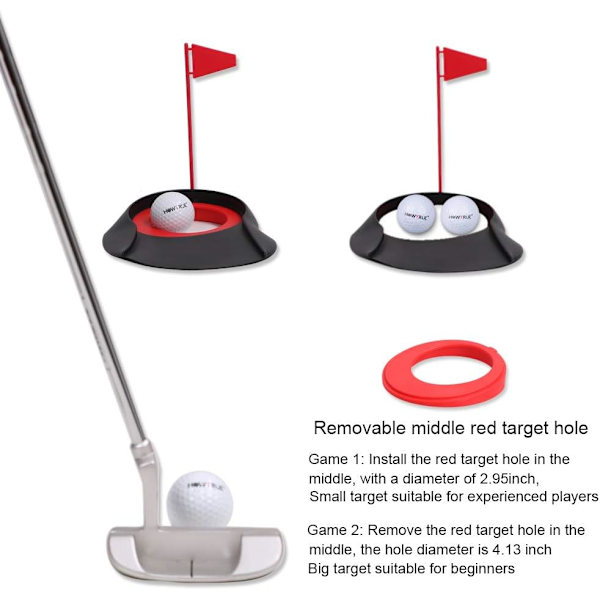 Golfträningsputtningskopp Golfputtningsjusteringskopp Golfputtningsgreen Hålflagga Träningsträningsverktyg