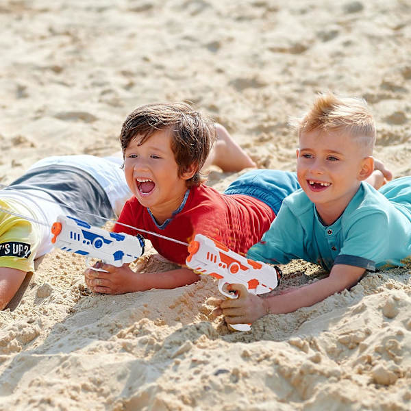 4-pack vattenpistoler för barn, vattenpistol med avtryckare, vattenpistol för sommar, simbassäng, strand, sand, utomhusspel, vattenleksaker