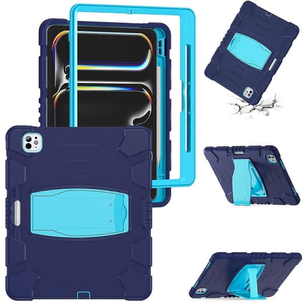 Kickstand-etui til iPad Pro 13 (2024) PC+Silikone Anti-drop Tablet Cover