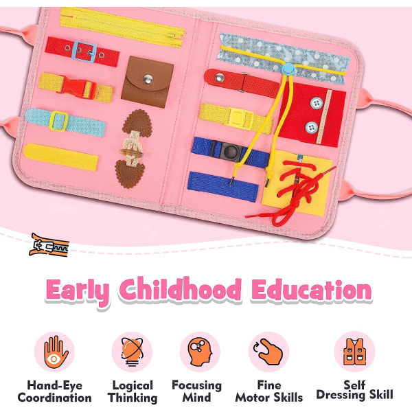 Toddler Busy Board Toddler Activity Board - Pedagogiska inlärningsleksaker för småbarn