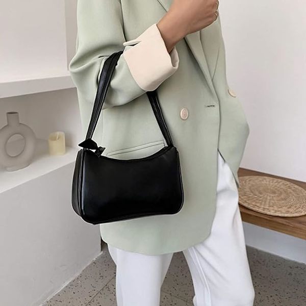 Retro Underarm Bag Kvinner Retro Kvinner Bue Håndveske Skulder Bag PU Lær Bag