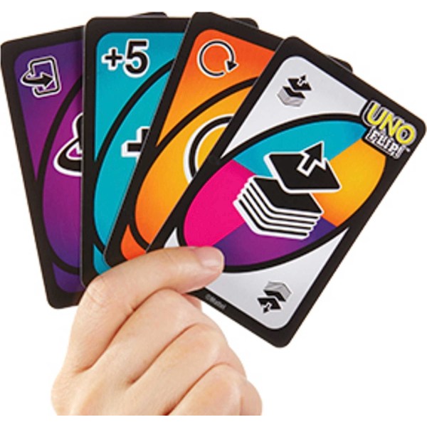 UNO FLIP familjekortspel, med 112 kort, är en fantastisk present för 7-åringar och uppåt, GDR44