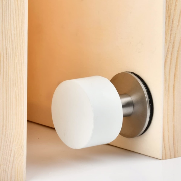 4-pack dörrstopp i rostfritt stål med klistermärken, självhäftande dörrstopp, för hemmakontor