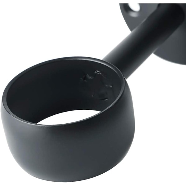 Verhotangon pidike Vaatekaapin tanko pidike Ruuveilla Kattopidike, Mattamusta Ruostumaton teräs, Halkaisija 32 mm, 2 kpl