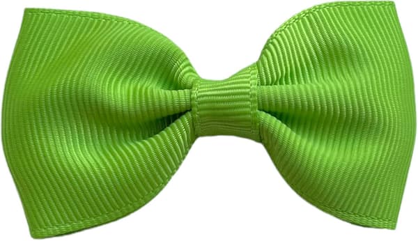 Äppelgröna Grosgrain Hårrosetter för flickor, skolklämmor, 10-pack, 2,7 tum Apple Green