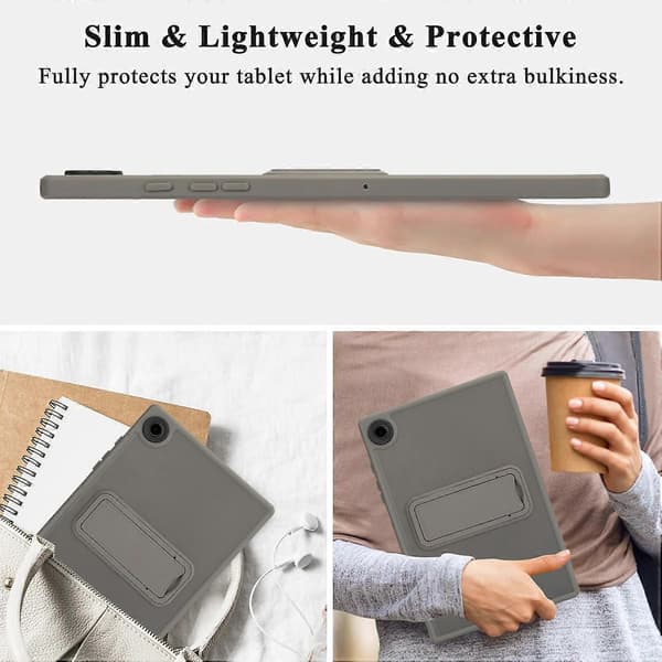 Fodral för Samsung Galaxy Tab A8 10.5 (2022)/(2021) med Ställ TPU+PC Hud-Touch Tablet Skydd - Grå