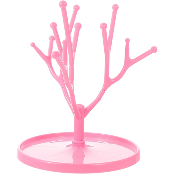 Babyflaskeholder Plaststativ Smykkestativ Plastkoppholder Drikkflaske Avløp Smykketre Plast Tørkerack Flasketørkerholder