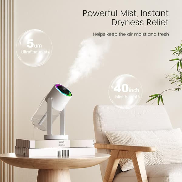 280 ml Stille Ultralyd USB Skrivebordsfukter med Kald Tåke