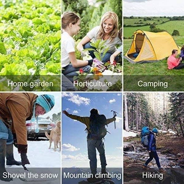 Mini Multifunksjonell Hage Sammenleggbar Snøskuffe med Bærepose Kompakt Lett Campingverktøy Spade
