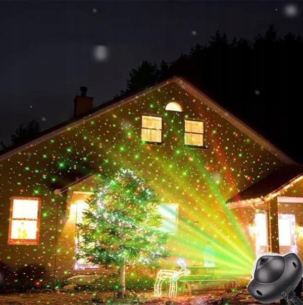 Juleprojektor - Juletema - Hagelampe med LED