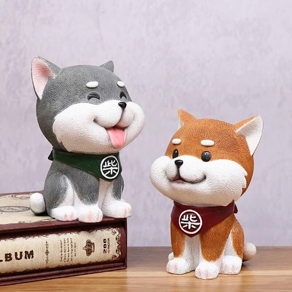 Shiba Inu spargris myntform tecknad mynt spargris födelsedag julklapp heminredning