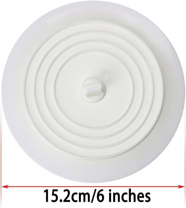 2-pack 6 tum universell silikongummi - badpropp avloppsplugglock för kök badrum handfat badkar