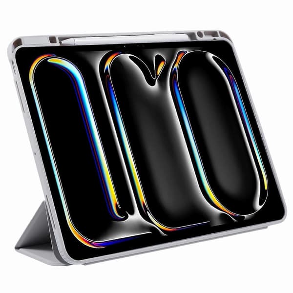 MUTURAL Deksel til iPad Pro 13 (2024) Lær Trifold Stativdeksel Auto Våkne/Sov