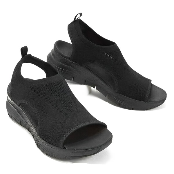 Sommar tvättbara slingback ortopediska slidesportsandaler, ortopediska slidesportsandaler, superbekväma sportstickade sandaler, mesh mjuk sula